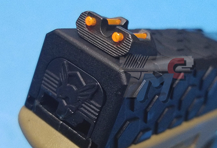 Armorer Works VX0211 (G18C) Gas Blow Back Pistol (Black / TAN) - Click Image to Close